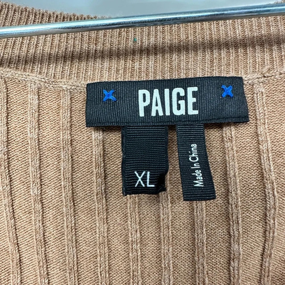 Paige Ribbed Long Sleeve Sweater Mimi Body Suit in brow NWOT - Picture 7 of 11